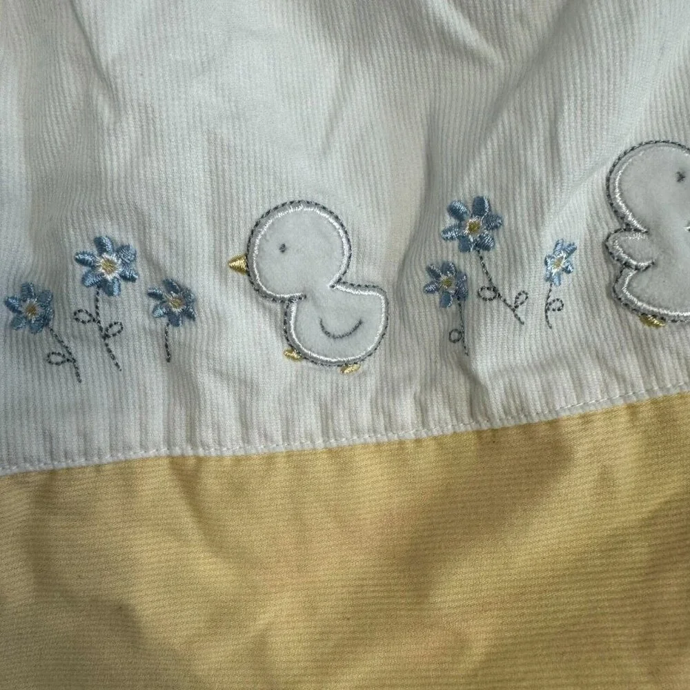 Vintage Carters Baby Girl Sleeveless Duck Dress 100% Cotton White Yellow Size 3M